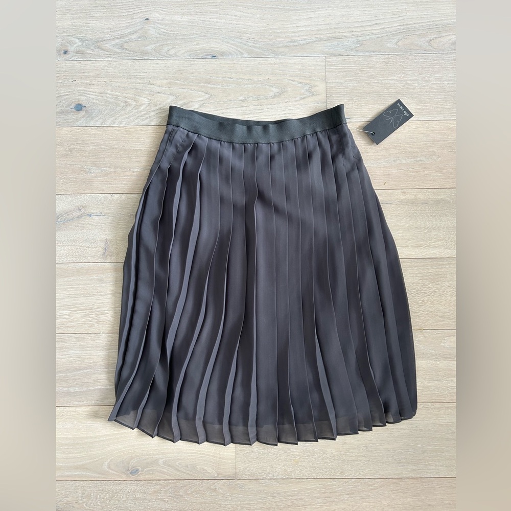 NWT Ella Moss Grey Pleated Skirt